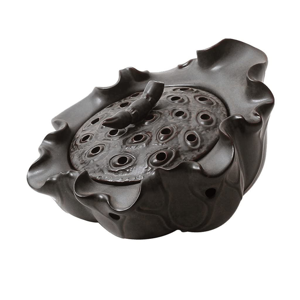 Incense Holder Base Imitation Classical Kiln Glaze Lotus Incense Burner Home Tea Ceremony Plate Ornaments