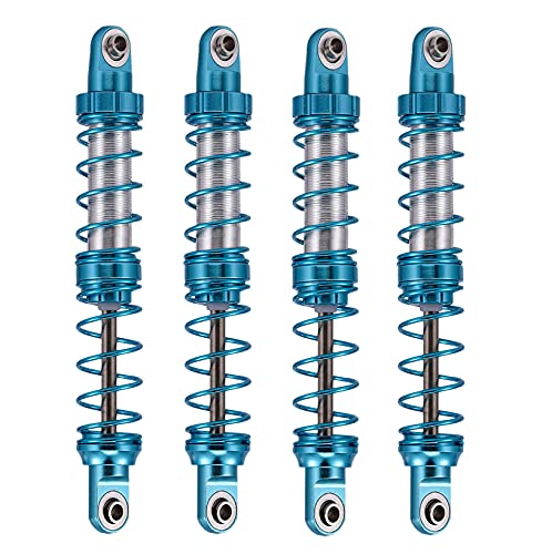 kingsea 4Pcs 100mm RC Shock Absorber Oil Adjustable RC Damper Springs Compatible with Axial SCX10 TRX4 D90 1/10 RC Model Crawler Truck Parts