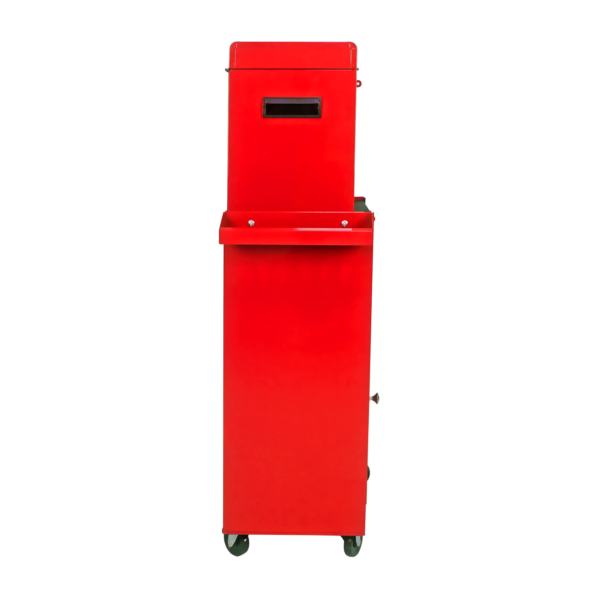Carrello Porta Attrezzi 5 Cassetti in Acciaio, Con Ruote e Ripiani Regolabili, Armadietto Mobile per Garage e Officina, Rosso, 58.5 x 28.0 x 102.0 cm