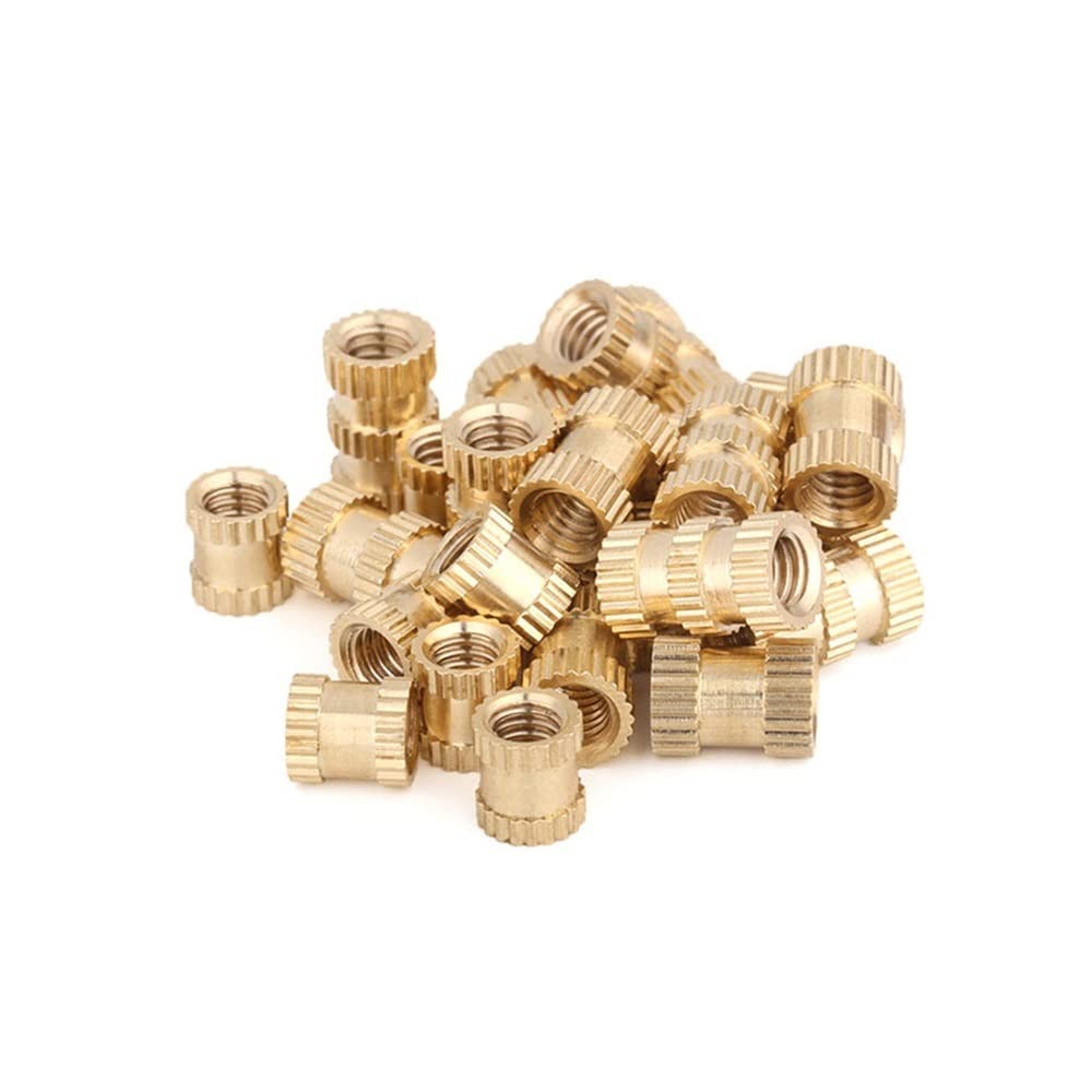 50 teile/los M2 M2.5 M3 Messingeinsatz mutter Spritzguss Messing Rändelgewinde Einsätze Muttern (Color : Length 3mm_M2.5x OD3.5mm (50pcs