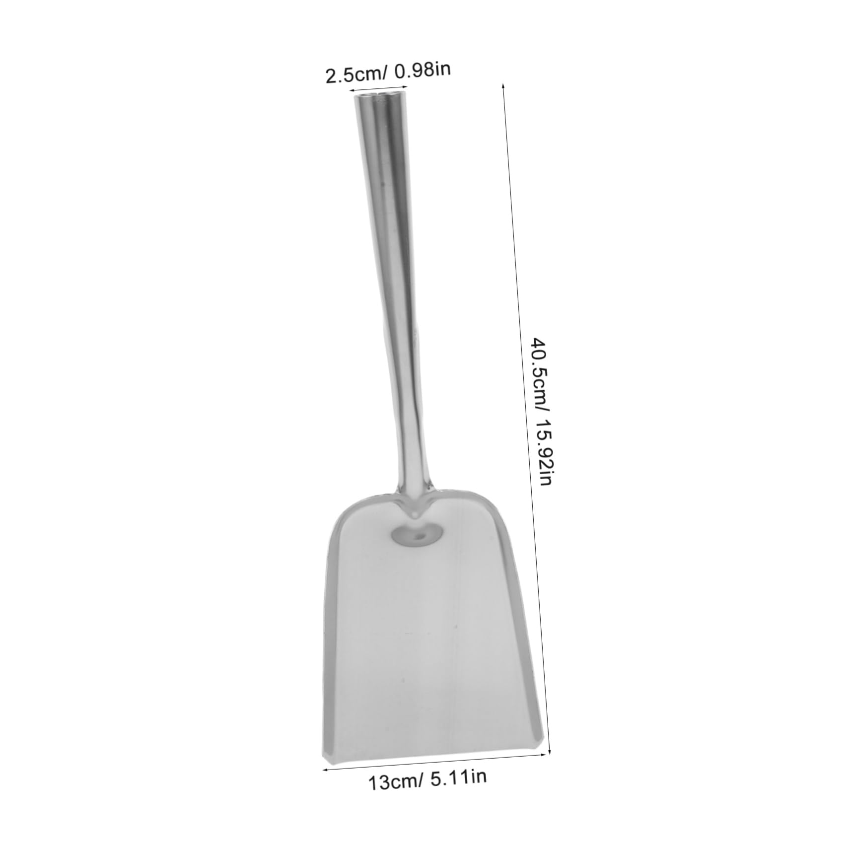 STOBAZA Stainless Steel Ash Shovel Heavy Duty Garden Spade Weeding Coal Handling Food Preparation Tool Easy Cleaning
