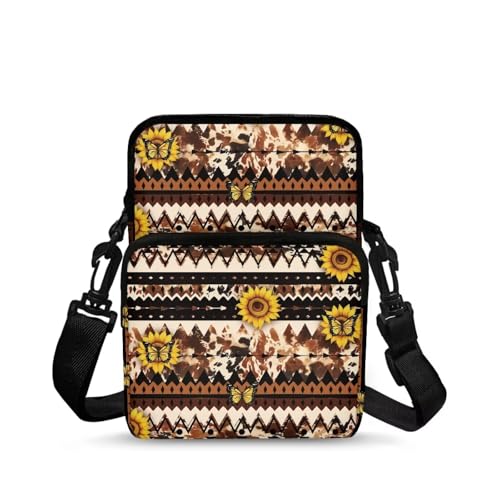 Small Crossbody Bags for Women Men, 2 Layer Messenger Sling Bag Waist Fanny Pack