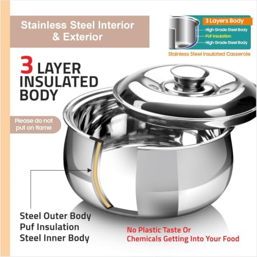 Image of SignoraWare Hot Delight Steel Casserole Dish Washer Safe (700ml)