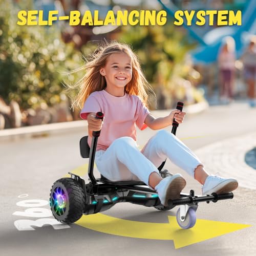 Image of SISIGAD Scooters for Kids Ages 7-12, with Built-in Bluetooth Speaker and 6.5 inch Colorful Lights Wheels, Safety Certified Self Balancing Scooter
