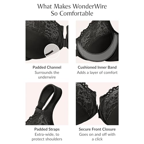 Image of Glamorise Full Figure Plus Size Wonderwire Front-Closure Bra Underwire #1245
