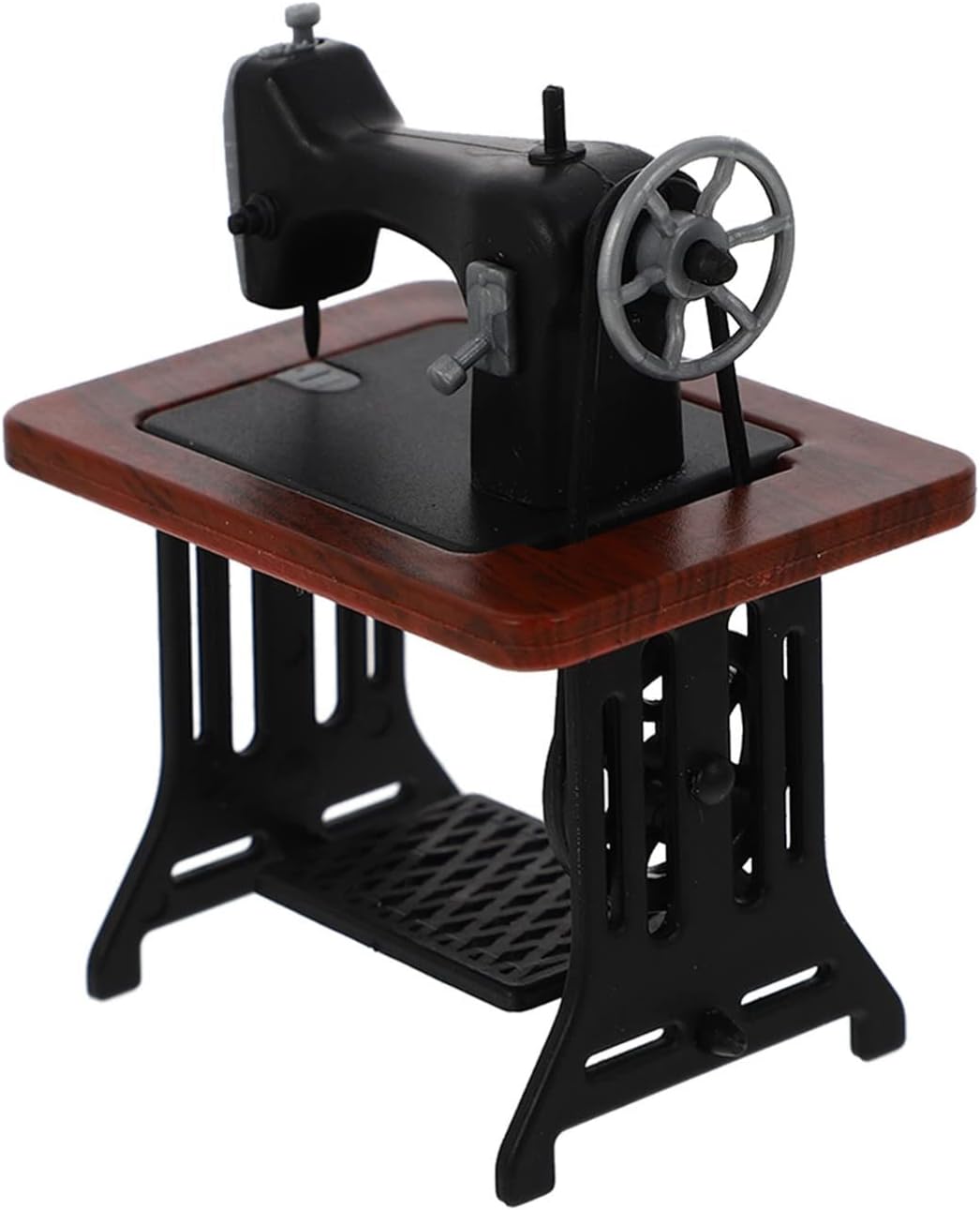 Miniature Sewing Machine, 1:24 Mini Vintage Sewing Machine Model Dollhouse Furniture Accessories Tabletop Decorations Birthday Festival for Kids Toddler (2)
