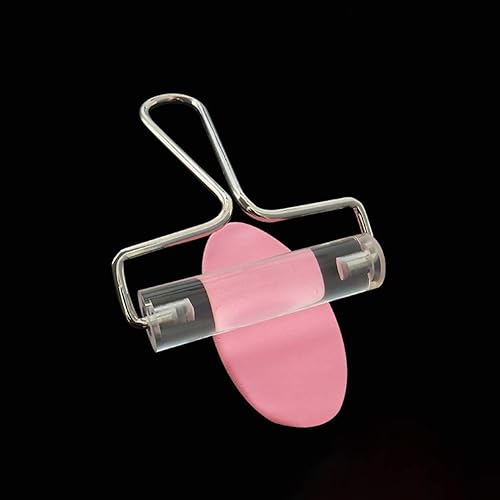 Miniatura 3 de Rodillo de arcilla acrílica antiadherente transparente con mango de acero Herramientas de escultura de arcilla polimérica