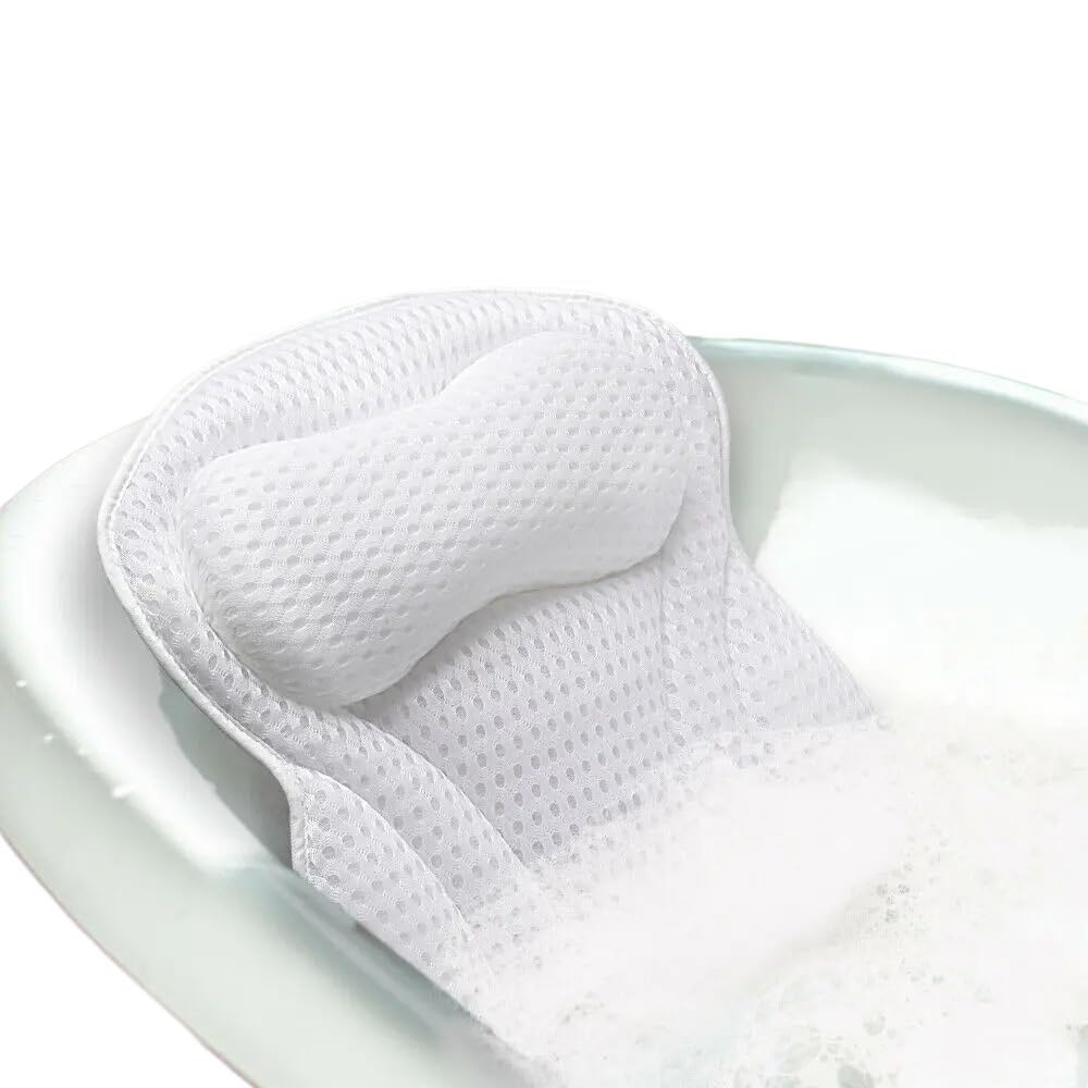 Bath Pillow Almohada De Baño De Malla Antideslizante para SPA, Soporte para El Cuello Y La Espalda, Reposacabezas, Accesorios para El Hogar Bathtub