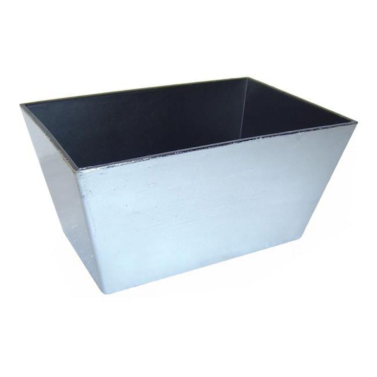Rectangular Planter with A Tapered Body - Silver