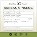 Herbal Roots Panax Ginseng | Organic Korean Ginseng Root Powder | 1000mg | High Ginsenosides for Energy & Performance | 60 Vegan Capsules
