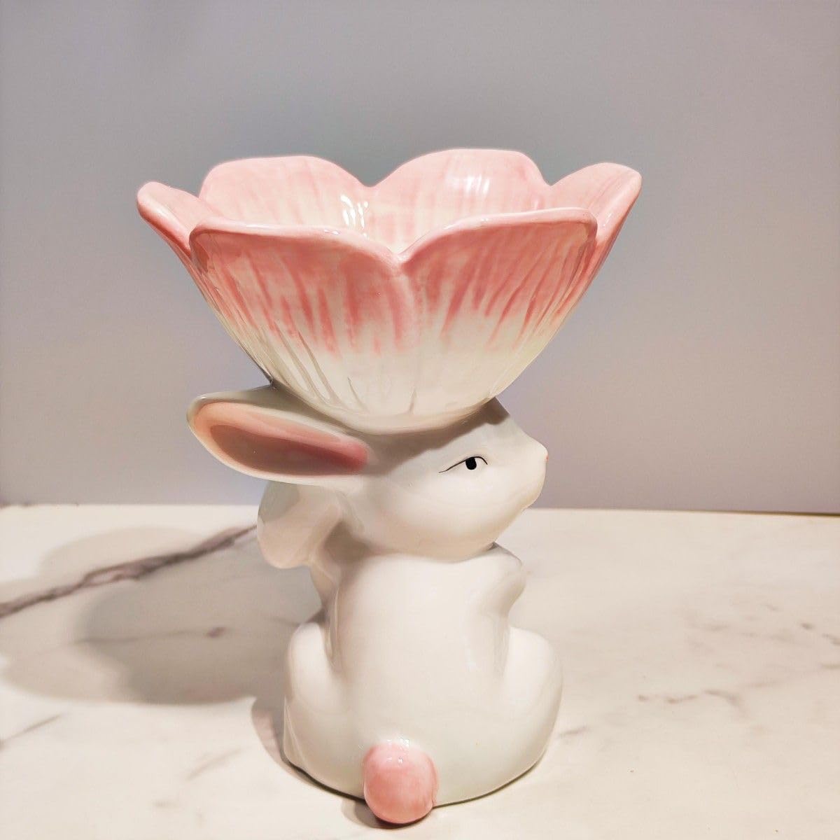 Amazon.co.jp: うさぎさん usagi 兎 小物入れ 置物 陶器 浮彫