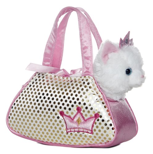 Image of Aurora World Fancy Pals Plush Princess Kitty Pet Carrier Purse