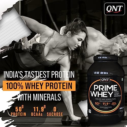 Image of QNT Prime Whey Protein Powder - Irish Chocolate | 25g Protein Per Scoop | Whey Isolate, Concentrate & Hydrolysate Blend | 120 Servings | Muscle Growth, Recovery & Strength | 4kg