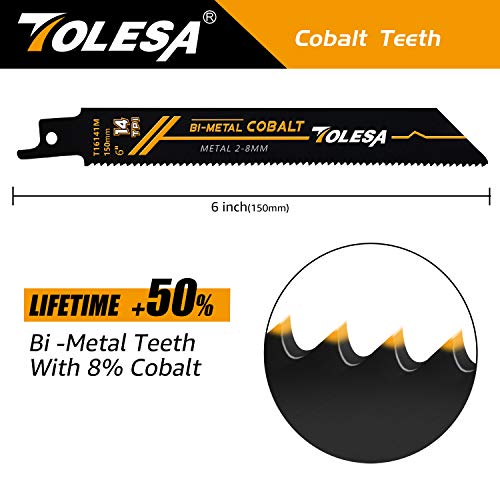 TOLESA 6-Inch 14TPI Bi-Metal Blades