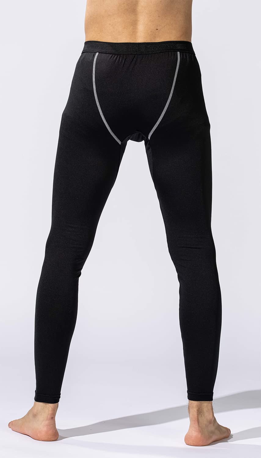 おたふく手袋(Otafuku Glove) 冬用インナー ロングタイツ[保温 起毛 コンプレッション 前開き 吸汗速乾 メンズ] JW-165 ブラック LL 【3枚組】