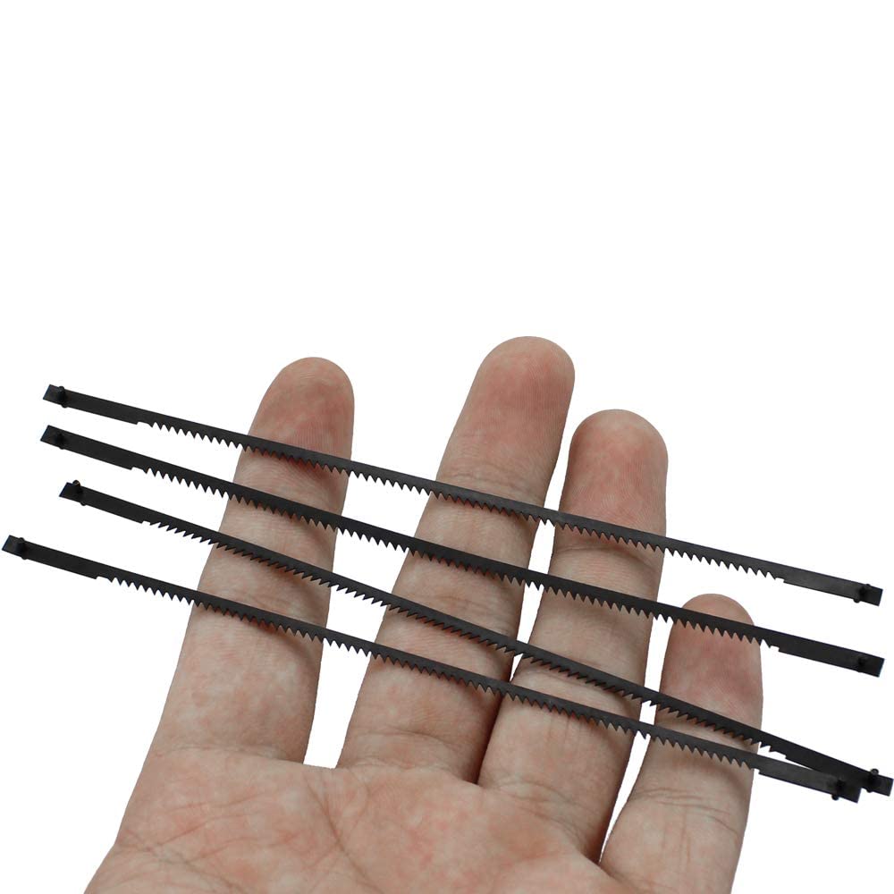 16 sztuk piły do drewna do Compact Scroll 10/15/18/24 Teeth Pinned Scroll Saw Blades Wood Working Power Tool Accessories for Sawing Wood Plastic Foam Soft Metals