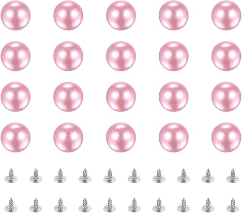 uxcell Kit de perlas, remaches de perlas de 0.472in sin agujero, remaches de perlas sintéticas, botones para rellenos de jarrones, boda, fiesta,