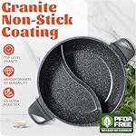 4L Electric Hot Pot with Divider - Dual-Flavor Shabu Shabu Pot with Slow Cooker Function, 1500W, Ideal for Family Meals & Social Gatherings, Black - Image 4