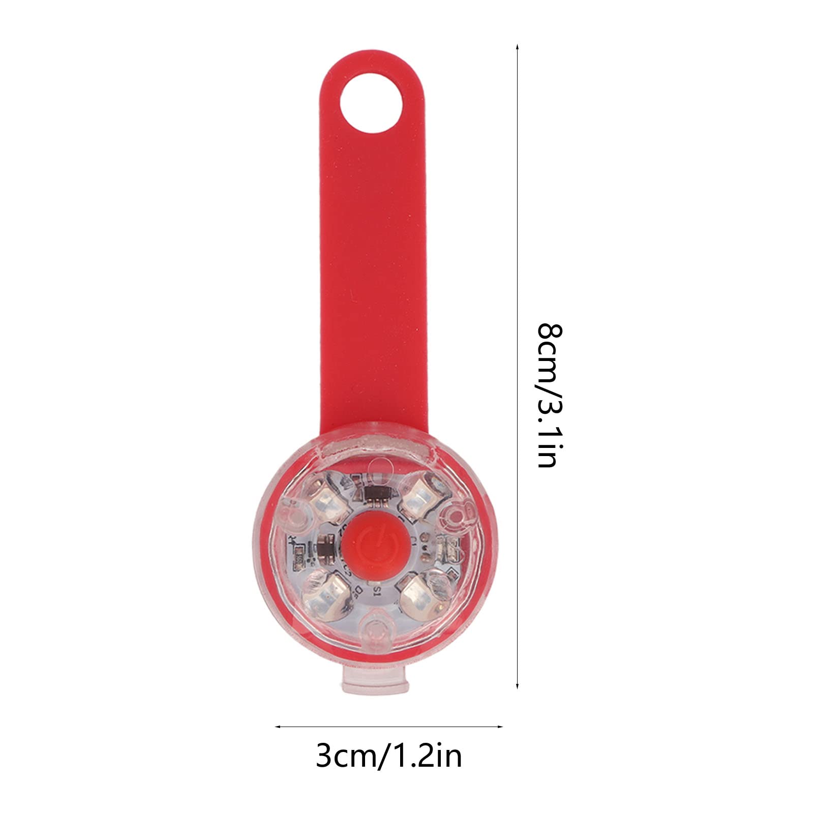 Wisiorek z lampką LED dla Psa Pet USB ładowalna Zawieszka Emitująca światło LED Pet Wodoodporna Zawieszka Zewnętrzna Lampka Ostrzegawcza LED Wisiorek z lampką dla Psa (Czerwony)
