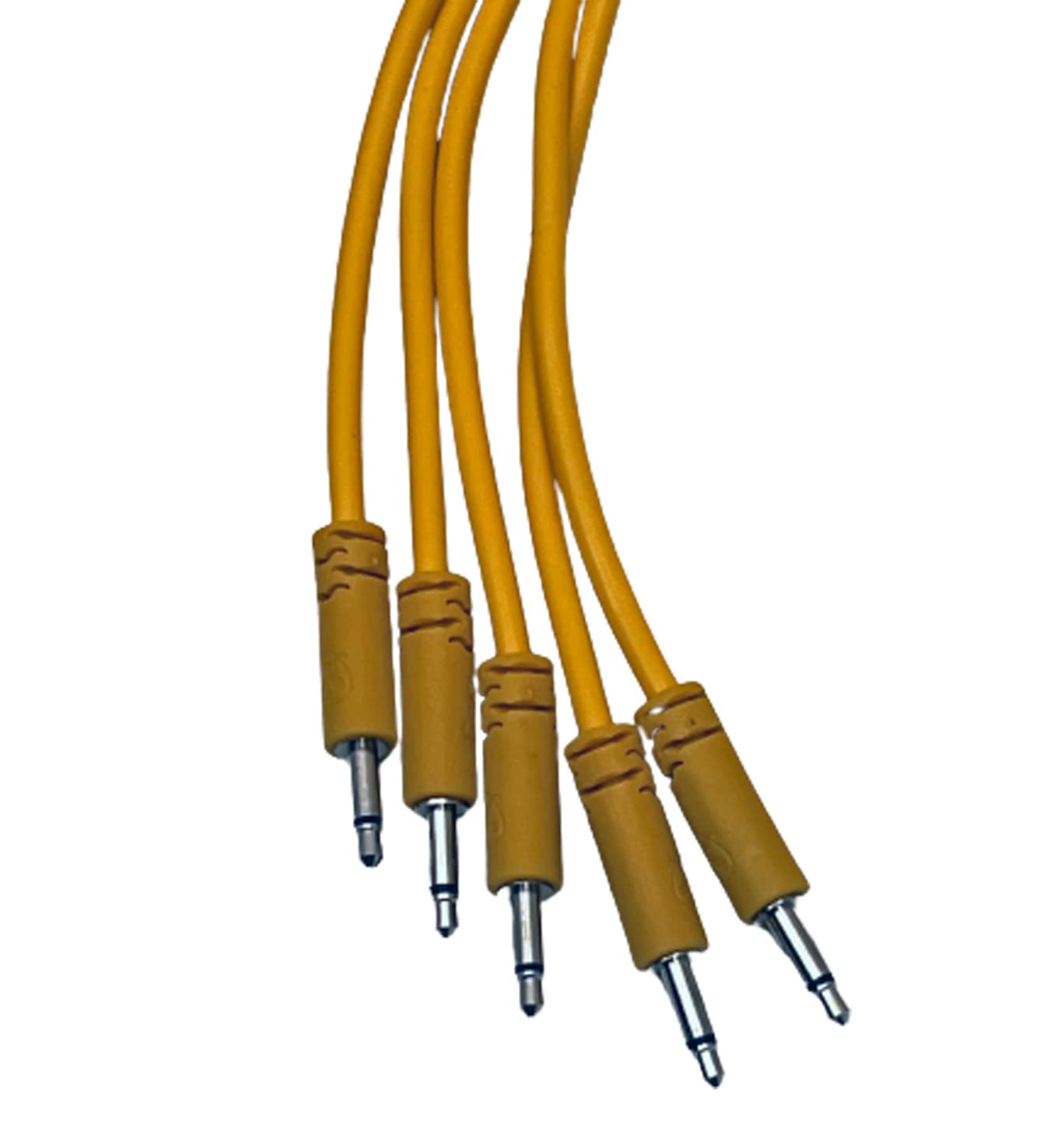 Luigis Modular Supply Spaghetti Eurorack Lot de 5 Câbles Or/Orange 12 (30cm)