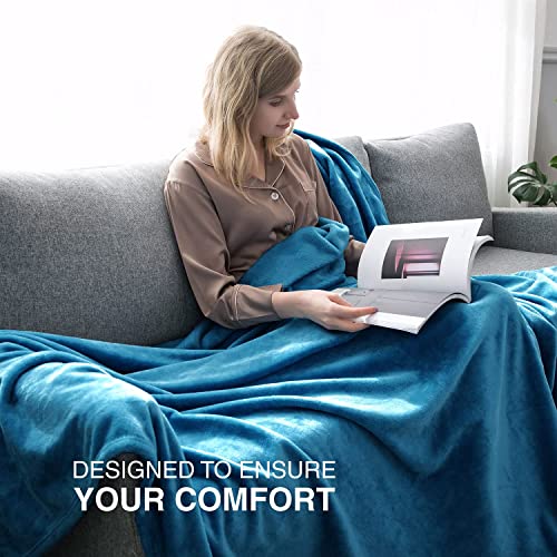 MOONLIGHT20015 Silk Touch Warm Fleece Throw Blankets - 400 GSM Throws for Sofa Fluffy Blanket Bed Throw for Bedroom… - Image 3