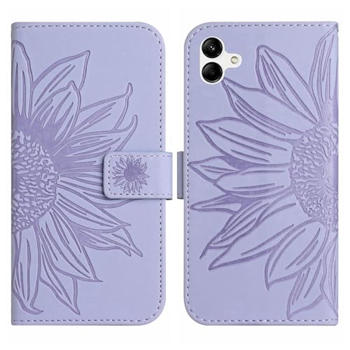 Rfvzubemok Compatible with Samsung Galaxy F14 5G Cover,Compatible with Samsung Galaxy F14 5G Flip Kickstand Card Slots Magnetic Closure Phone Case Purple