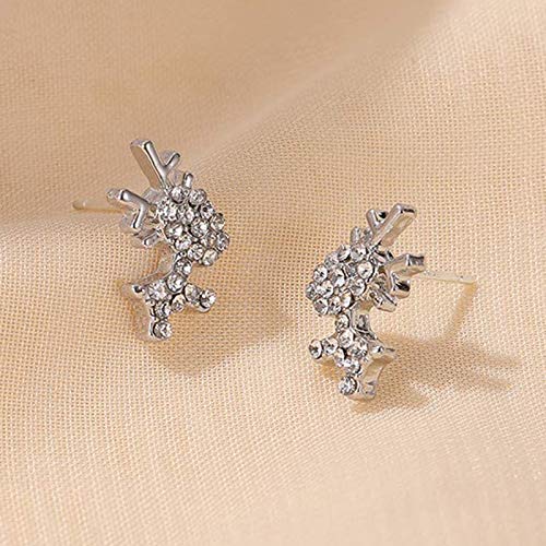 Buhui - Orecchini natalizi a forma di renna con