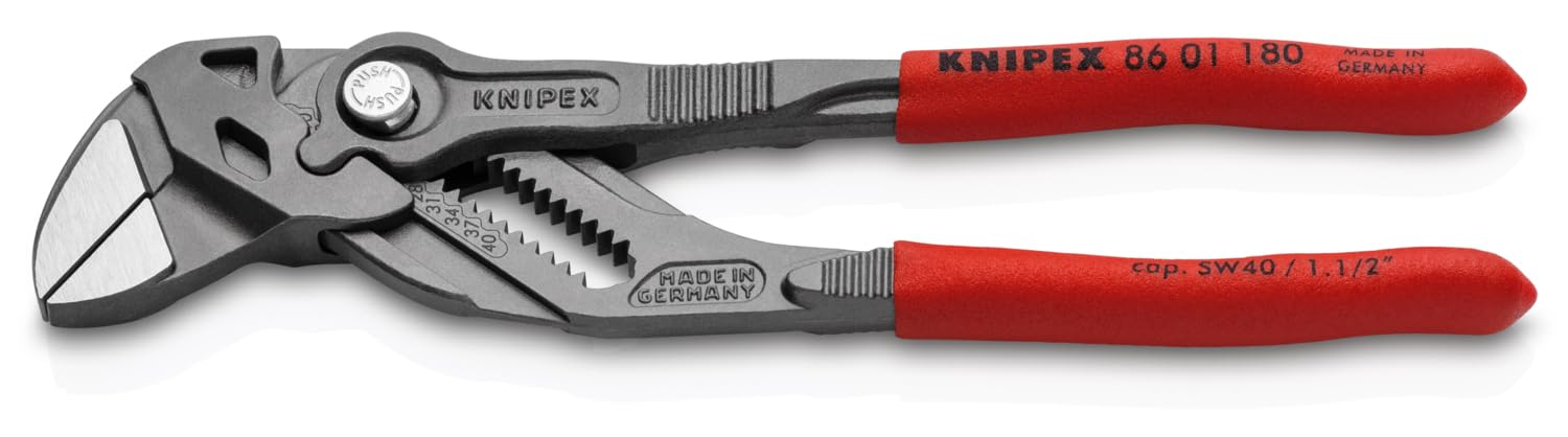 Knipex Tools 86 01 180 Pliers Wrench with Black Finish, 7.25