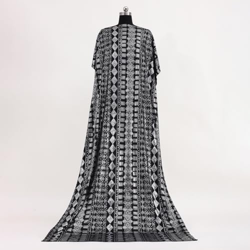 1920s Faux Assuit Foil print chiffon scarf Stylish and Glamorous faux evening dress cape head wrap Hijab handkerchief2