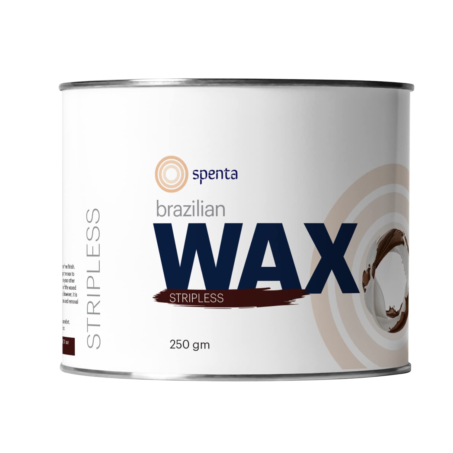 Spenta Stripless Brazilian Liposoluble Peel Off Wax 250gm | For Face - Upper Lips - Arms - Legs - Bikini Line - Underarms and Full Body | Men & Women | White Chocolate