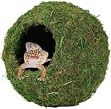 5inch Mossy Cave Hide, Moss Caves Hide for Reptile Frogs Snakes, Crested Gecko Tank Decor Leopard Gecko Hide Reptile Hide