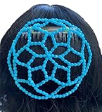 Women Kippah Handmade Turquoise color Beaded kippot yarmulke