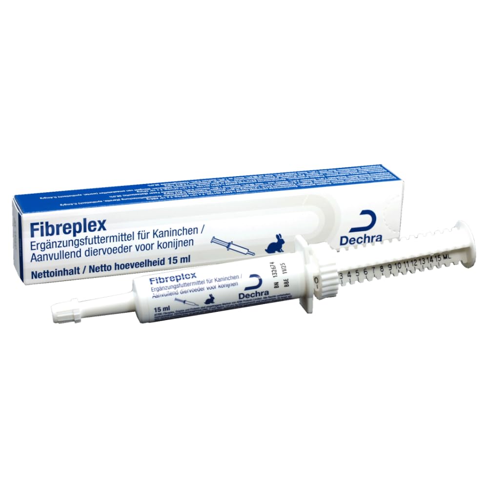Dechra Fibreplex | dwupak | 2 x 15 ml | karma uzupełniająca dla królików | może wspierać normalną aktywność fermentacyjną w jelicie grubym | z pozytywnymi mikroorganizmami