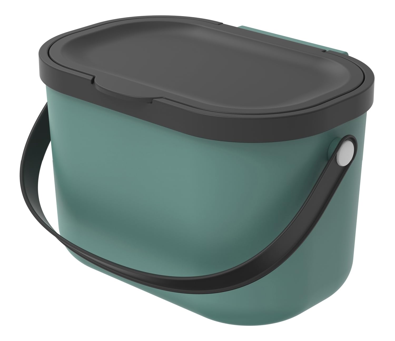 Rotho White Albula Compost Bin 3.2 L With Lid, Plastic (Pp)