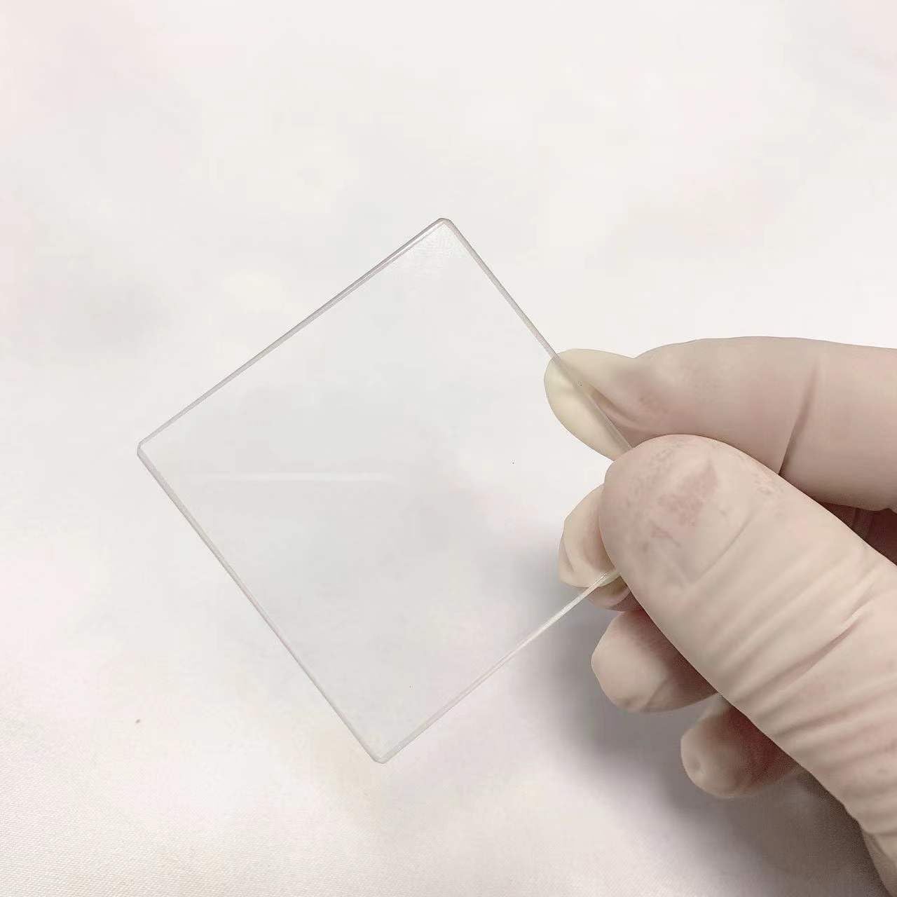 10 Piezas de tamaño Total 25 x 25 x 1 mm, Cristal de Cuarzo de sílice Fundido Transparente.