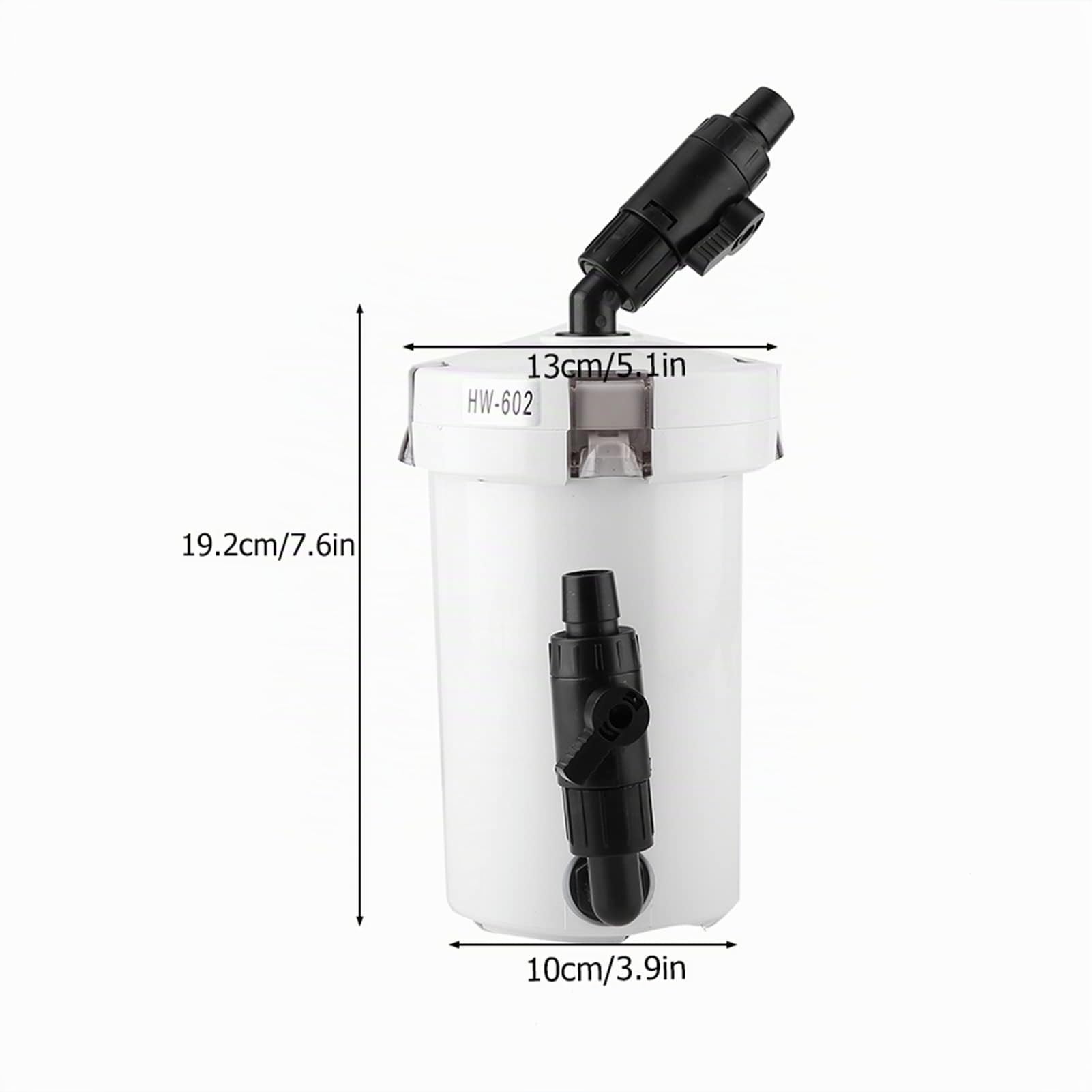 lyrlody Filtro Esterno per Acquario Regolabile, Filtro Acquario Silenzioso Filtro Esterno Autoinnescante per Acquari, Secchio Filtro per Acquario(602 Senza Pompa e Accessori)