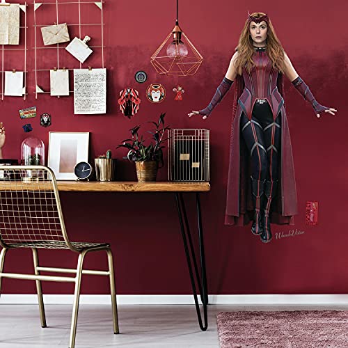RoomMates RMK4943GM Wandavision Wanda - Adhesivos decorativos para pared, color rojo, negro, blanco