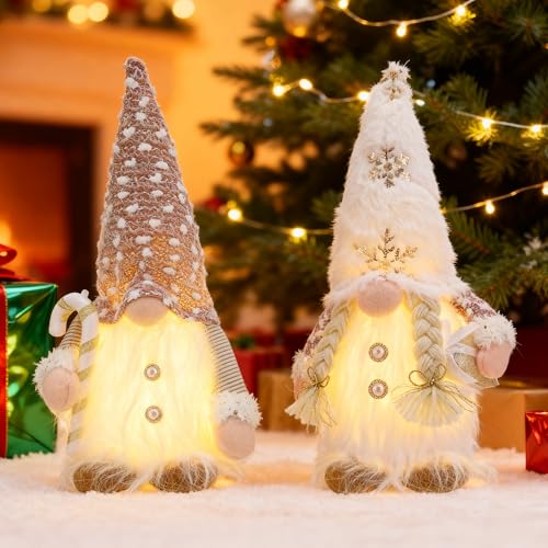 Kssvzz 2 Stück Weihnachtsdeko Beleuchtet Wichtel, Weihnachtswichtel...