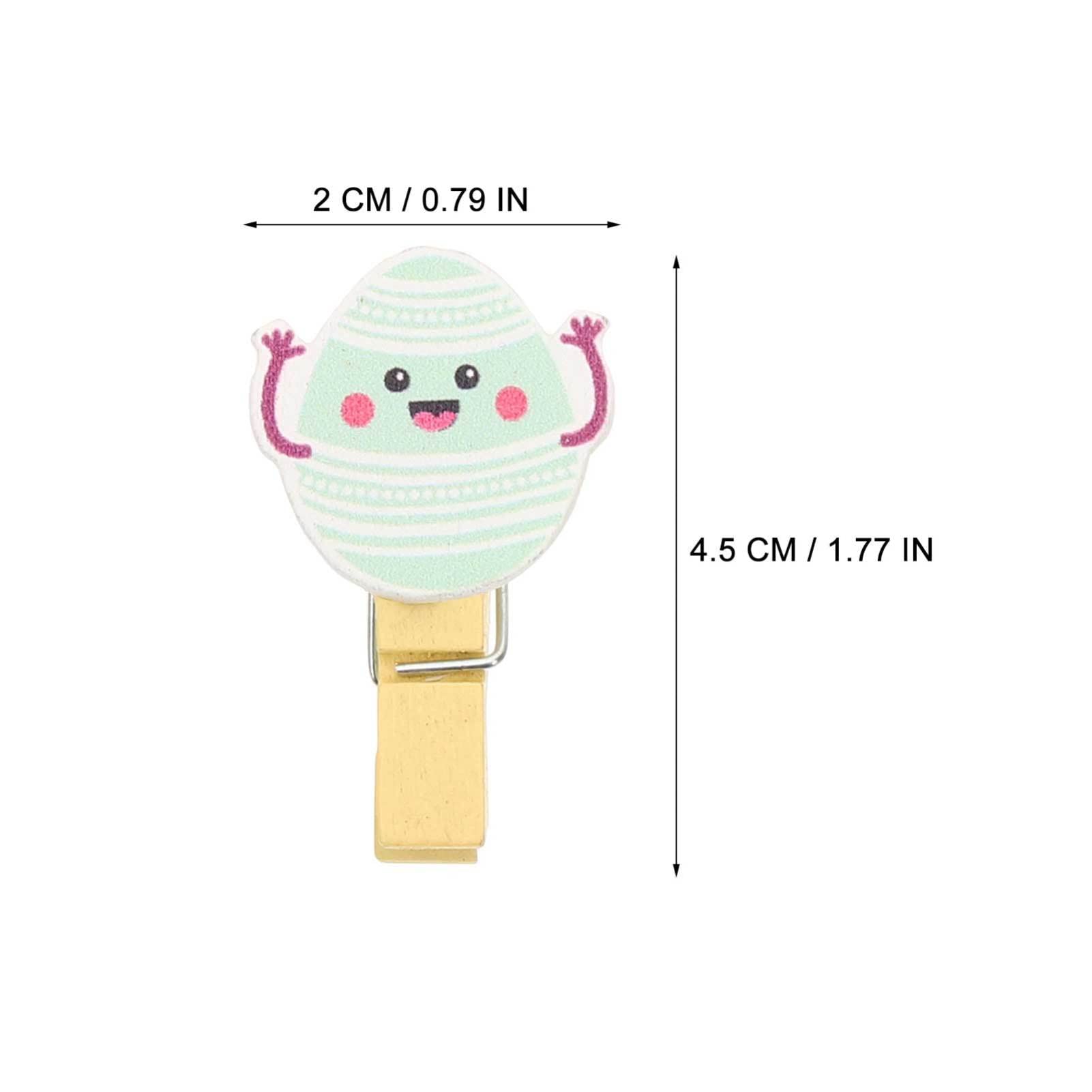 ABOOFAN 40Pcs Mini Wooden Clothespins Easter Bunny Carrot Chick Wood Clothespins with Jute Twine Photo Clips Craft Clips for Photography Home Decor