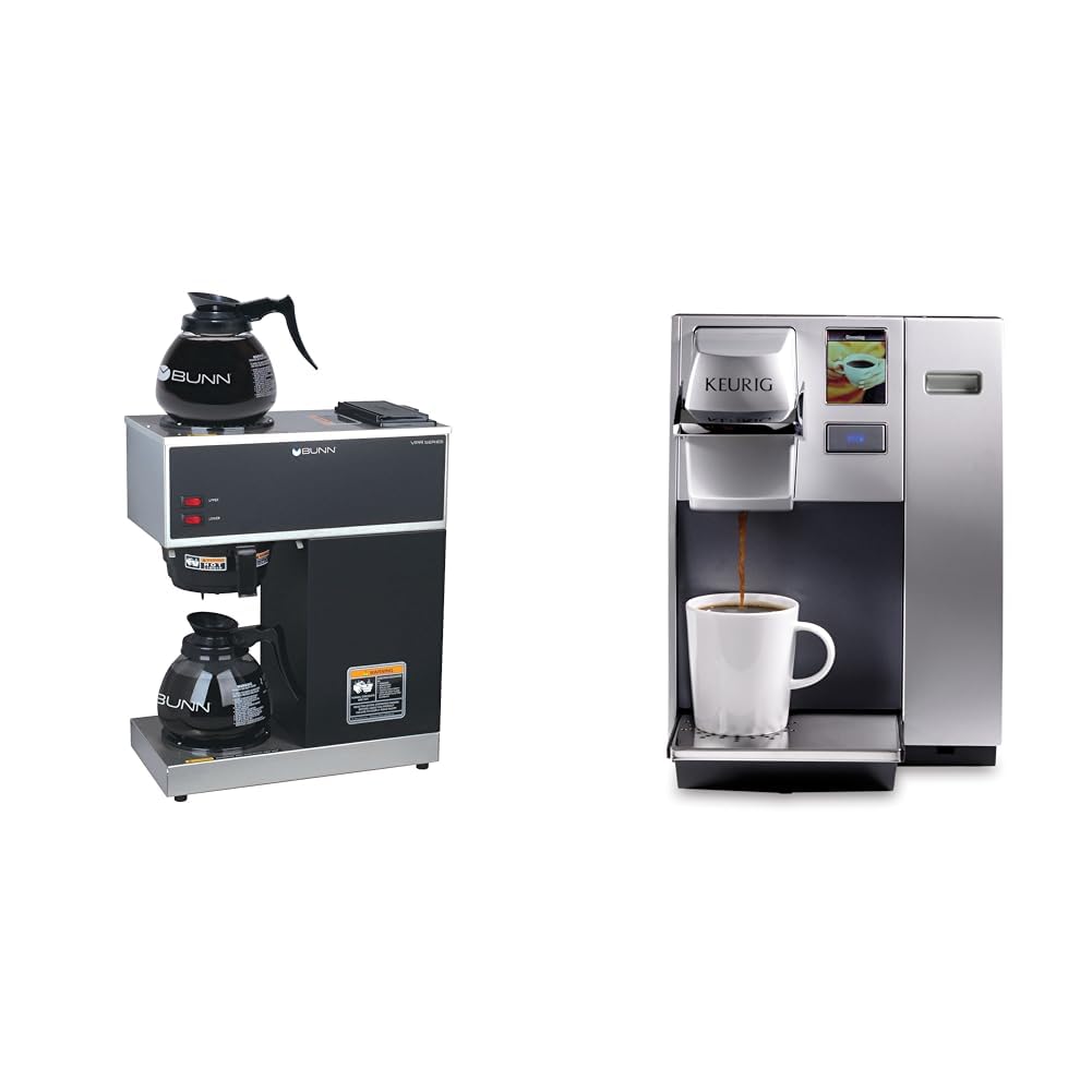 BUNN 12-Cup Pourover Coffee Brewer Bundle with Keurig K155 Single Cup Pod Coffee Maker