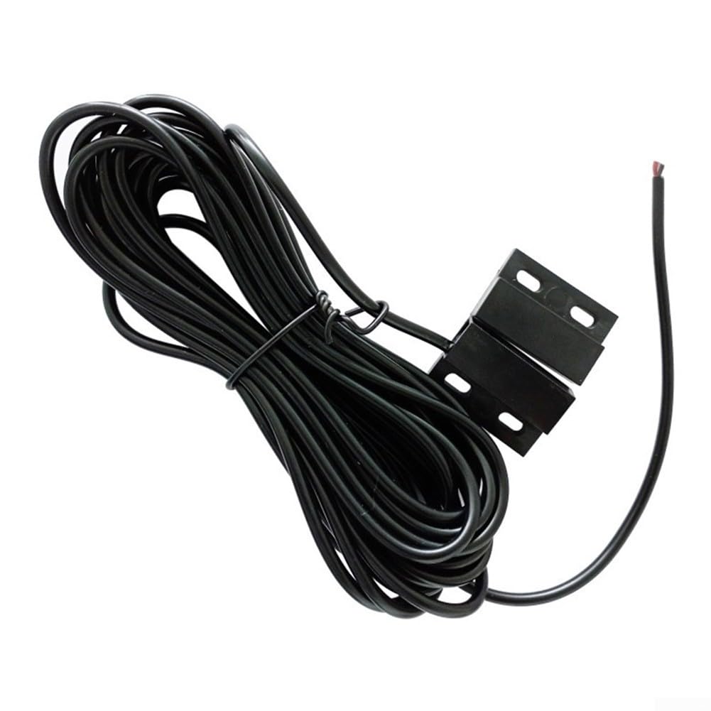 Magnetic Reed Switch Normally Closed Waterproof Sensor Stable Longevity for Door Window Garage Roller Shutter Iron Door 5m for Security(without connector)