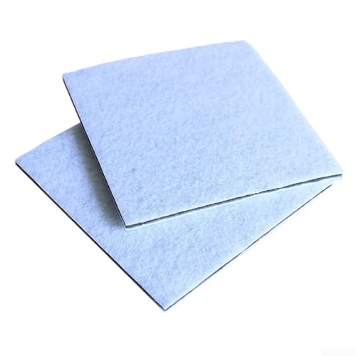 Emiif Lot de 5 chiffons à récurer et éponge pour aspirateur - 150 x 150 x 6 mm - Protection du moteur et prévention de la poussière - Blanc