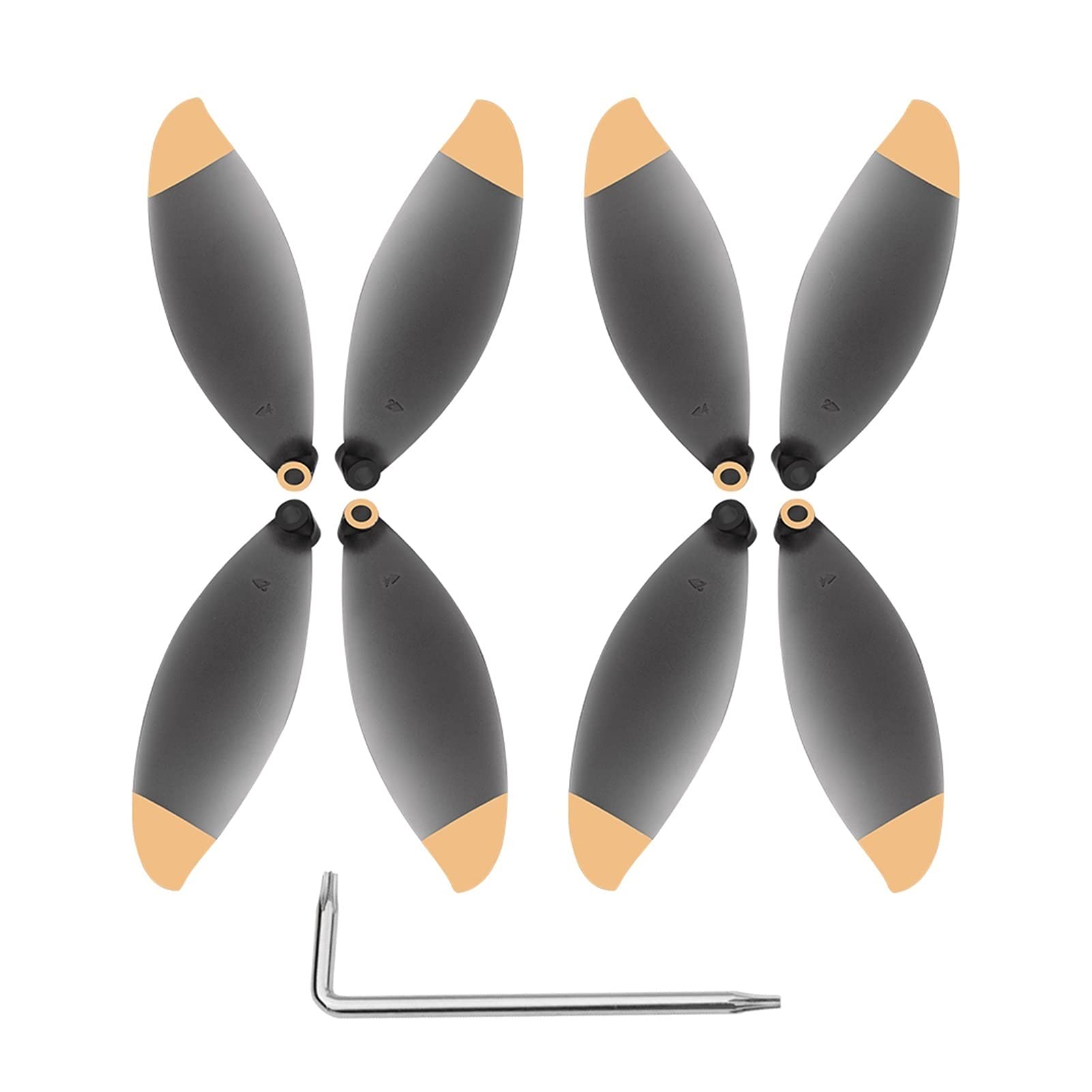 Pexorin8pcs Propeller PropsDrone Replacement Props Accessories Spare Props Blade Light Weight Screw Kits Parrot Anafi Drone 4K Propeller prop(Gold)