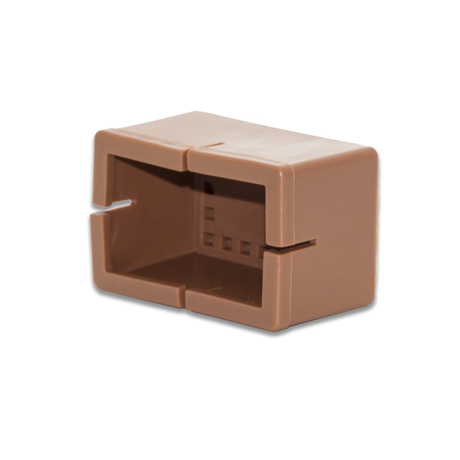 Flyshop 4 stks PVC meubilair hardhout vloer beschermers met vilt pads past voor rechthoek been L: 1.4 -1.6 , b: 0.6 -0.1 (L: 37-42 mm, B: 16-21 mm) koffie