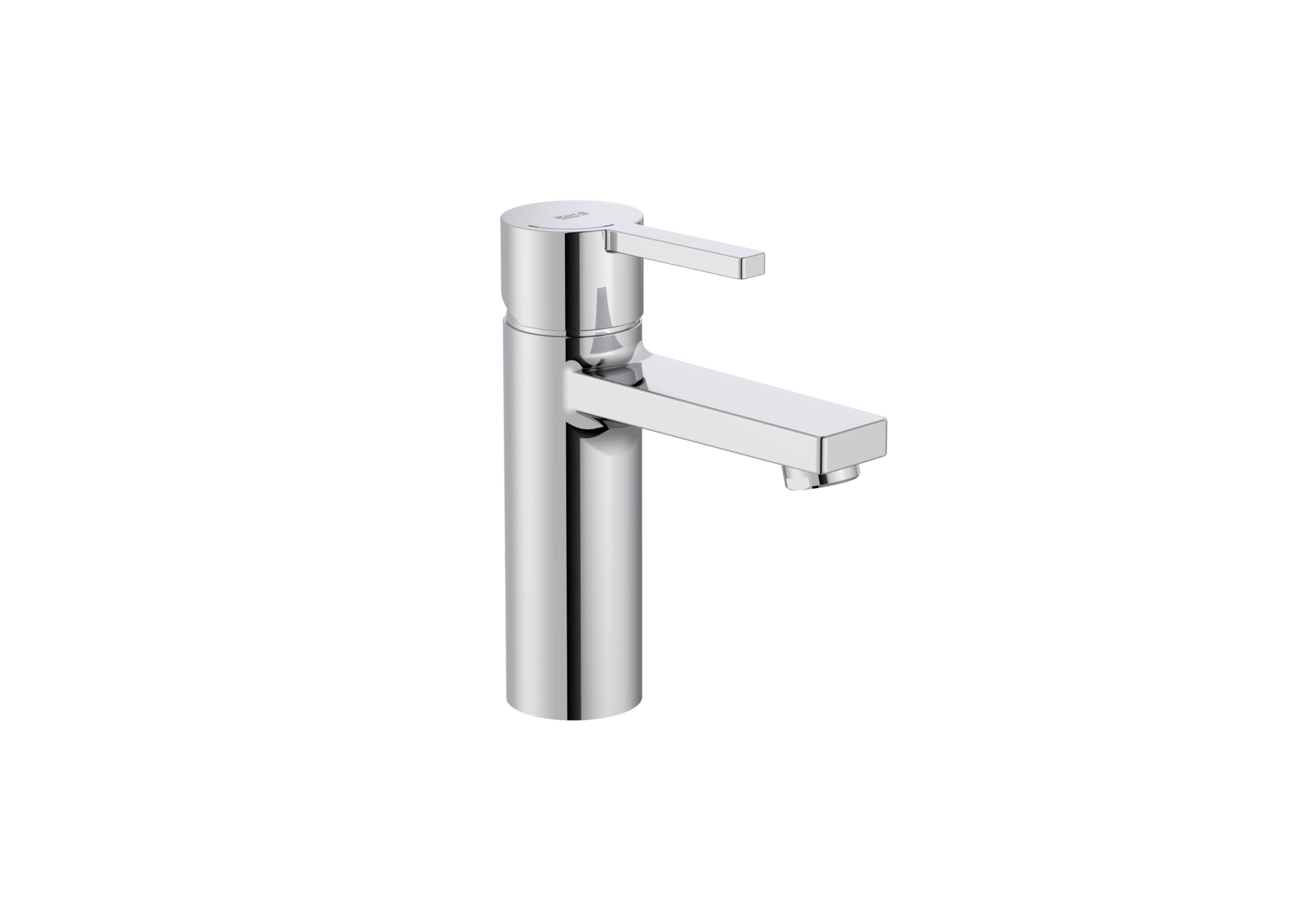 Roca Naia Grifería de lavabo con tecnología ColdStart, grifo monomando con enlaces de alimentación flexibles, mezclador de cuarto de baño con desagüe click-clack, fácil instalación, cromado A5A3296C00