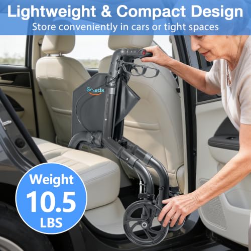 Image of 3 Wheel Walkers for Seniors, Lightweight Foldable Rolling Rollator
