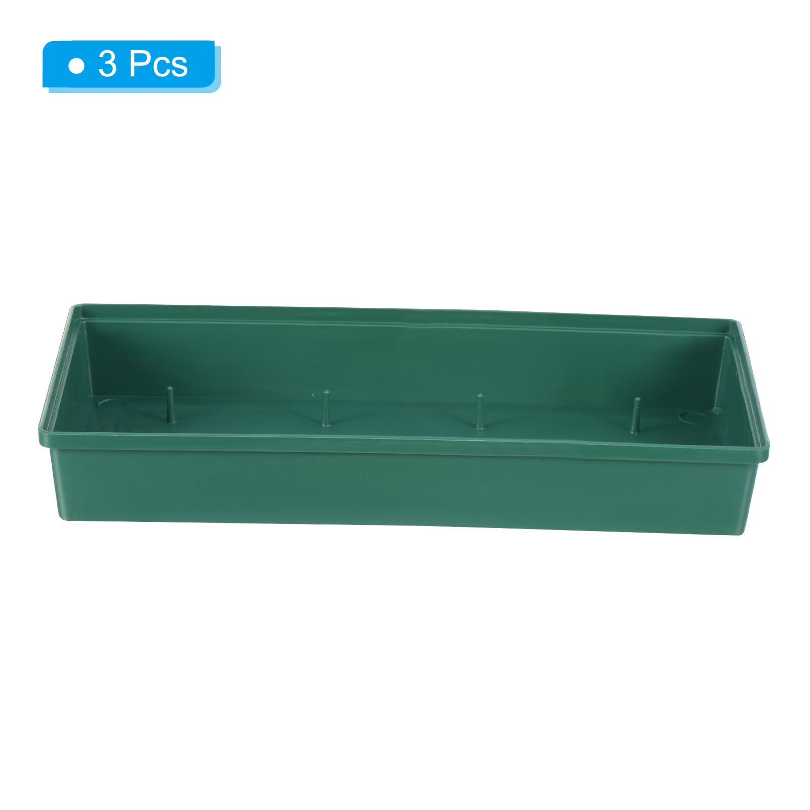 PATIKIL Plastic Design Bowl 3 Pcs 11" Flower Arrangement Base for Centerpiece Decorating, Green - Image 3