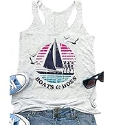 FAYALEQ Boats Sailing Graphic Tank Top Women Funny Movie Sleeveless Top Summer Vacation Vest Tee ...