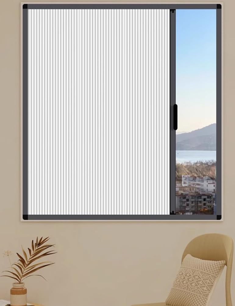 Sliding Vertical Blinds, Foldable Blackout Privacy Curtains, Aluminum Alloy Track Frame Honeycomb Blinds for Indoor Window,White,500x1100mm