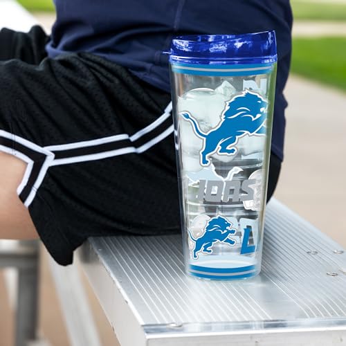 Image of Rico Industries NFL Football Detroit Lions Double Wall 20oz Tritan Tumbler